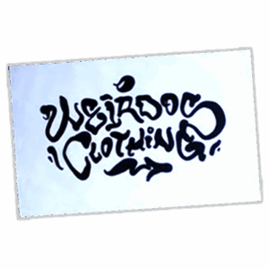 Weirdos Clothing wanted sticker spotted in Prešov in 2025