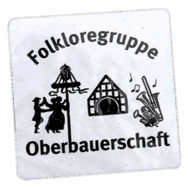 Folkloreguppe Obervauerschaft wanted street sticker spotted in Prague in 2025.