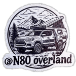 N80 overland wanted sticker spotted in Prague in 2025