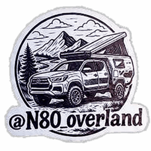 N80 overland wanted sticker spotted in Prague in 2025