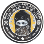 Antiproduct wanted street sticker spotted in Bangkok in 2025