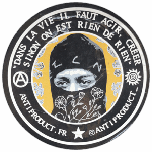 Antiproduct wanted street sticker spotted in Bangkok in 2025