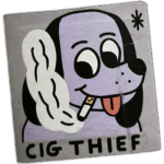 Cig Thief wanted street sticker spotted in London in 2025