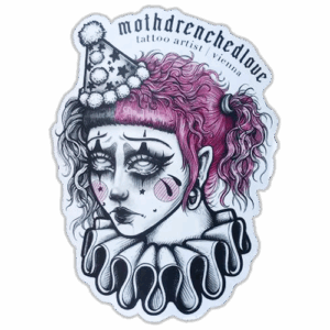 Mothdrenchedlove wanted sticker spotted in Prague in 2025