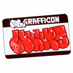 Grafficon wanted sticker spotted in Prague in 2025