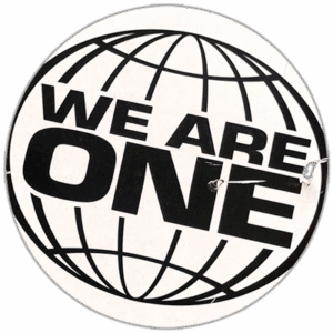 WE ARE ONE wanted sticker spotted in Bangkok in 2025