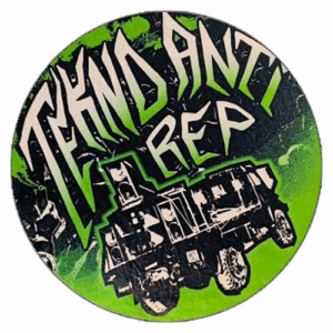 Tekno Anti Rep wanted sticker spotted in Prague in 2025