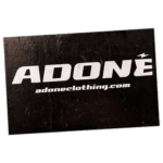 Adone Clothing wanted sticker spotted in Prague in 2025
