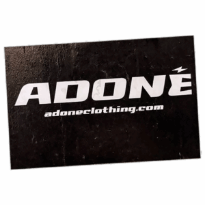 Adone Clothing wanted sticker spotted in Prague in 2025