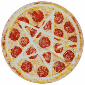 Salami Pizza wanted sticker spotted in Prague in 2025