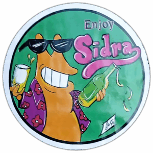 Enjoy Sidra wanted sticker spotted in Edinburgh in 2025