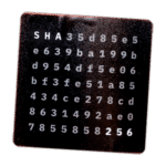 SHA 256 wanted sticker spotted in Prešov in 2025