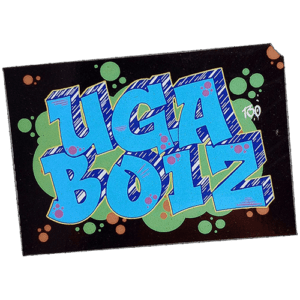 UGA BOIZ wanted sticker spotted in Prague in 2025