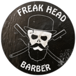 Freak Head Barber wanted sticker spotted in Bangkok in 2025