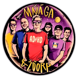 Mňága a Žďorp wanted sticker spotted in Prešov in 2025