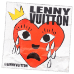 Lenny Vuitton wanted sticker spotted in Bangkok in 2025