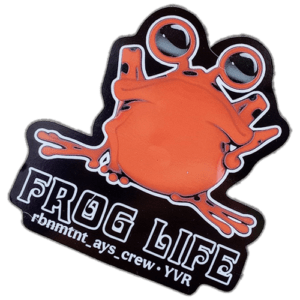 Frog Life sticker was spotted in Prague in 2025
