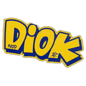 Diok wanted sticker spotted in Porto in 2025