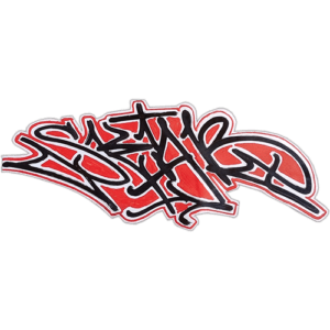 Graffiti tag wanted sticker spotted in Prešov in 2025