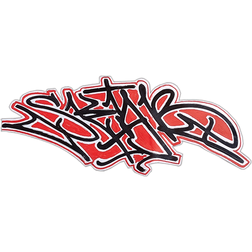 Graffiti tag wanted sticker spotted in Prešov in 2025