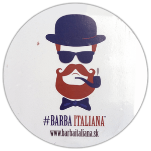 Barba Italiana wanted sticker spotted in Prešov in 2025