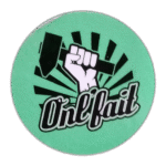 Onl'fait wanted sticker spotted in Prague in 2025