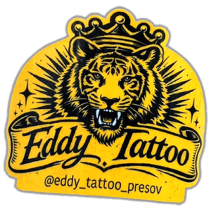 Eddy Tattoo wanted sticker spotted in Prešov in 2026