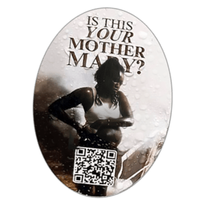 Is This your Mother Mary? wanted sticker spotted in Porto in 2025