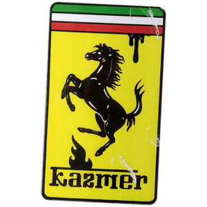 Kazmer wanted sticker spotted in Prague in 2023