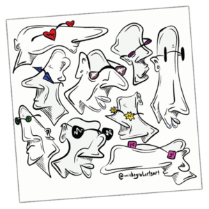 Mickey Roberts Art sticker uploaded by author in 2026.