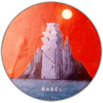 Babel wanted sticker spotted in Budapest in 2023