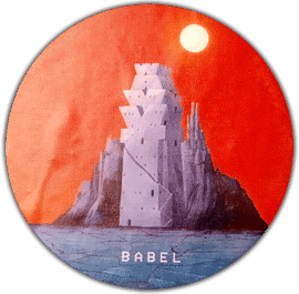 Babel wanted sticker spotted in Budapest in 2023