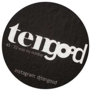 DJ tengood wanted sticker spotted in Budapest in 2023