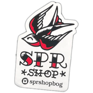 Spr Shop wanted sticker spotted in Ecuador in 2023