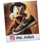 Shop McDuck wanted sticker spotted in Prague in 2026