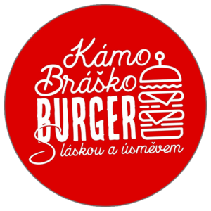 Kámo, Bráško burger wanted sticker spotted in Prague in 2026