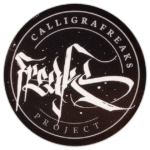 Calligrafreaks project wanted sticker spotted in Prague in 2026