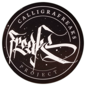 Calligrafreaks project wanted sticker spotted in Prague in 2026
