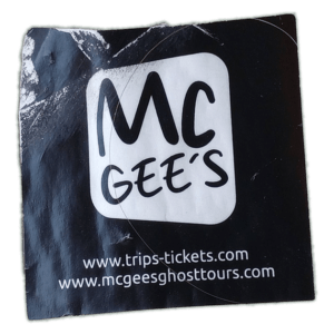 Mc Gee's wanted sticker spotted in Prague in 2026