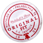 Mitchell & Ness wanted sticker spotted in Prague in 2026