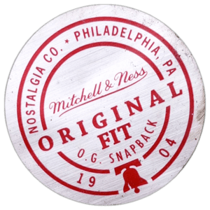 Mitchell & Ness wanted sticker spotted in Prague in 2026
