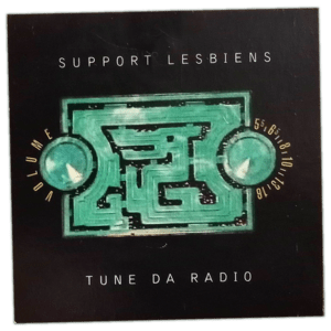 Support Lesbians sticker spotted in Prague in 2026