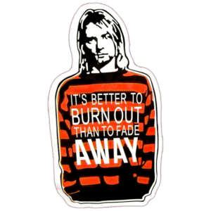 Kurt Cobain sticker spotted in Ireland in 2026
