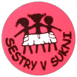 Sestry v sukni sticker spotted in Prague in 2026