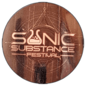 Sonic substance festival sticker spotted in Prague in 2026