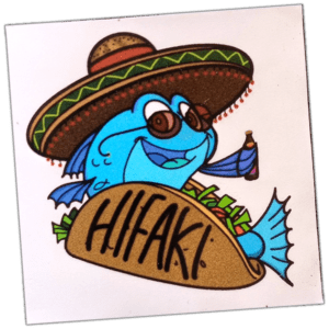 Hifaki sticker spotted in Prague in 2026