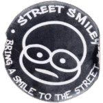 Street Smiley sticker spotted in Prague in 2026