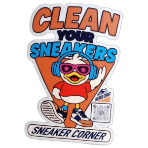 Sneaker corner sticker spotted in Prague in 2026