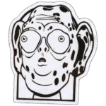 Face sticker spotted in Prague in 2026