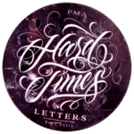 Hard Times Letters sticker spotted in Prague in 2026